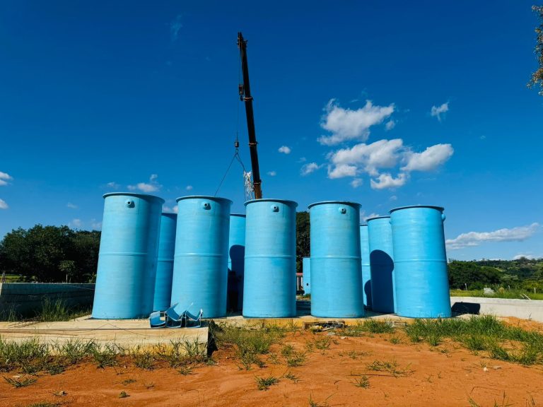 Obra da nova ETA Camanducaia entra na fase de montagem dos tanques